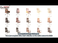 現代 360 回転式 黒い革椅子 オフィス家具用