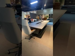 OEM モダンなオフィス会議デスクモダンなミーティング テーブル ウォールナット チーク色