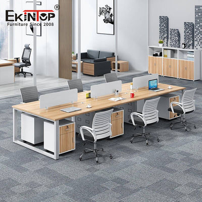 カスタマイズされたメタルオフィスワークステーション6オフィス用のシーターオフィスキュービクルワークステーション