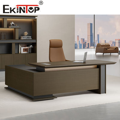 Ekintop Modern L Shape Executive Office Works Manage Furniture Wooden Office Desks