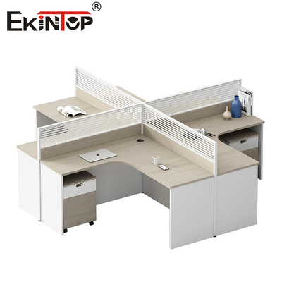 現代のオフィス家具 デザイン 木製の隔壁 オフィス キュービック テーブル 作業台