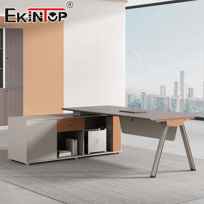 L型 モダンスタイルのエグゼクティブデスク 家具工場 アカシア 木製 デスク