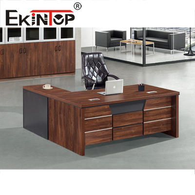 半分円形のオフィス デスクの家具のヨーロッパ人 100% MDF の事務机